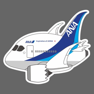 全日空航空 ANA Q版 787 飛機造型 防水3M貼紙 尺寸85mm