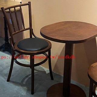 新品 代客組裝 低價笙山復古實木餐椅北歐中古咖啡店餐廳桌椅組合索耐特vintage傢俱