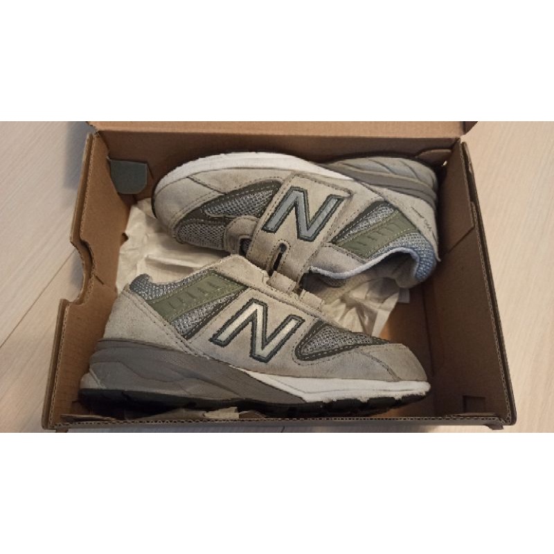 (吳小姐賣場）new balance 990 童鞋 元祖灰 16cm