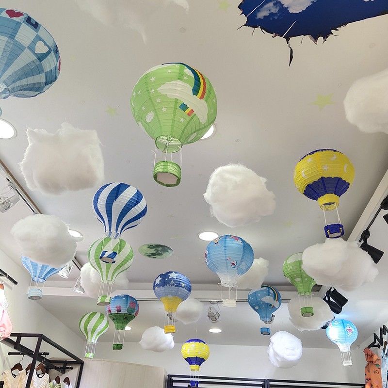 熱氣球裝飾掛件幼兒園吊飾商場走廊超市頂部店鋪夏季氛圍布置掛飾