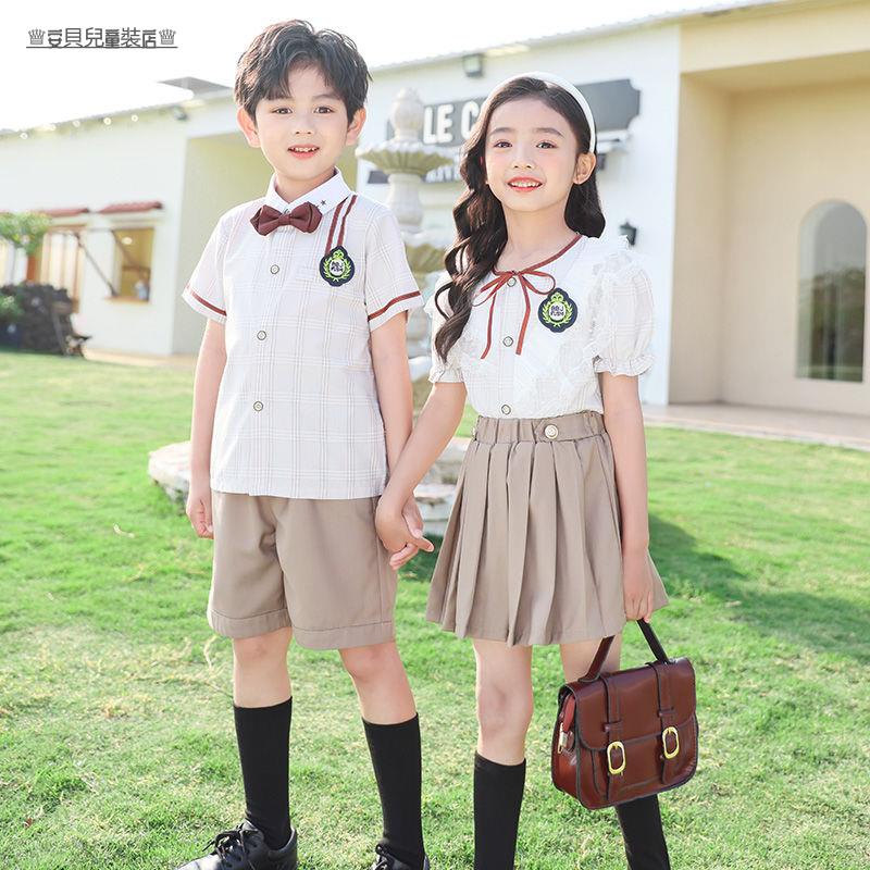 💖現貨免運💖兒童畢業禮服 學院風套裝 國小畢業服 幼稚園畢業服裝  襯衫+短褲+裙子套裝 演講禮服 六一演出服畢業服裝