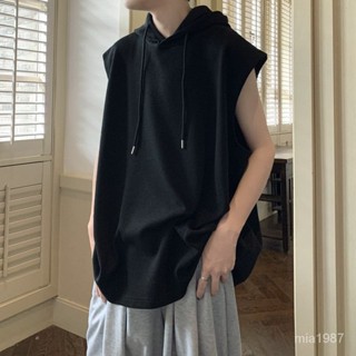 【精品男裝】WZVZ健身背心男夏季潮牌連帽運動無袖T恤潮流網紅ins寬鬆坎肩上衣jioyh LNLV
