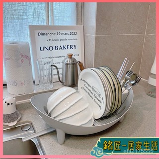 碗碟收納架 碗筷收納盒 瀝水架 餐具收納 廚房置物架 簡約碗架瀝水籃傢用廚房臺麵收納籃放碗筷置物架裝餐具水果碟傢用