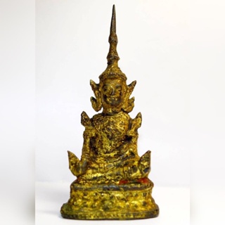 菩多佛教文物-泰國17~18世紀小型隨身銅佛(高8.45公分)