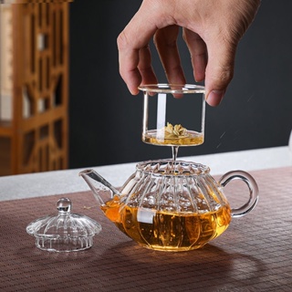 玻璃茶壺小號透明過濾耐熱玻璃花茶壺迷你泡茶器功夫茶壺茶具套裝