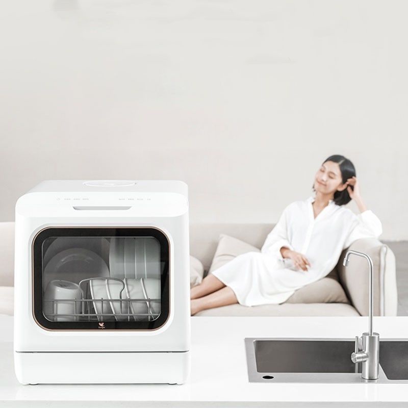 *新款熱賣*美的集團布谷全自動洗碗機家用智能消毒免安裝臺式刷碗機4套