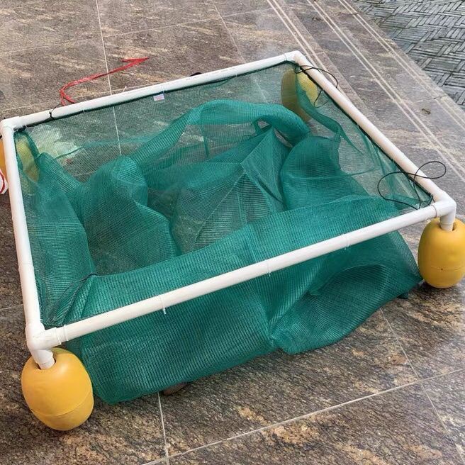 熱賣 G自動漂浮網箱暫養垂釣懸浮網箱錦鯉魚苗孵化養魚網箱養魚專用網箱kfd店