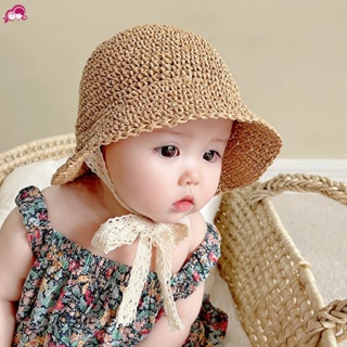 女童遮陽帽 兒童帽子 兒童草帽 夏季公主太陽帽漁夫帽女童帽子涼帽嬰兒遮陽帽寶寶防曬帽