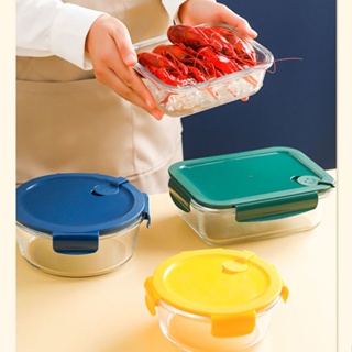 玻璃飯盒帶蓋上班族微波爐專用加熱飯盒保鮮盒水果便當盒玻璃碗