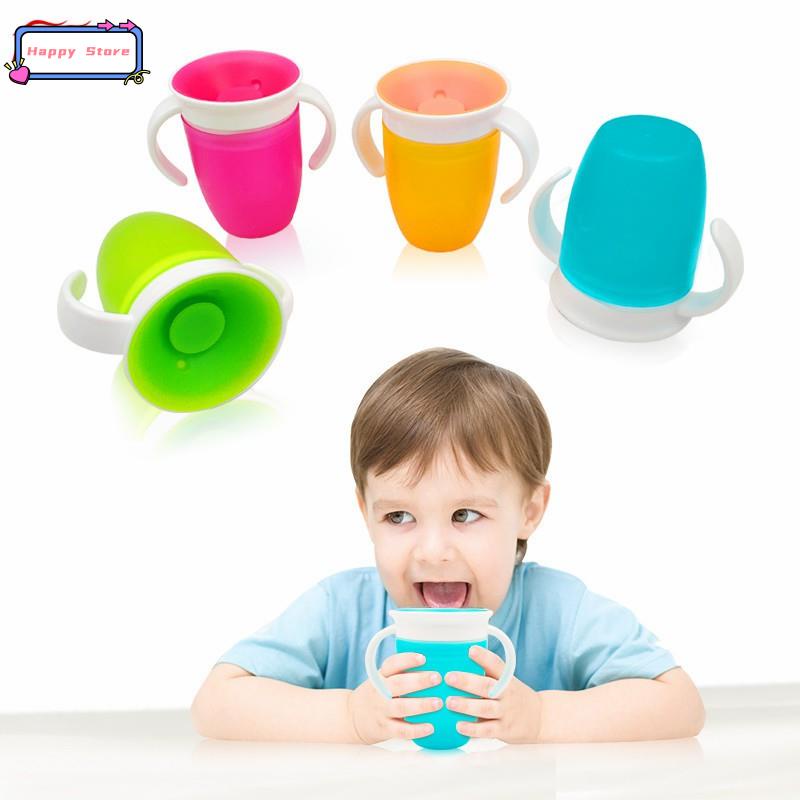 360 Degrees Leak-proof Baby Learning Drinking Cup Double Han