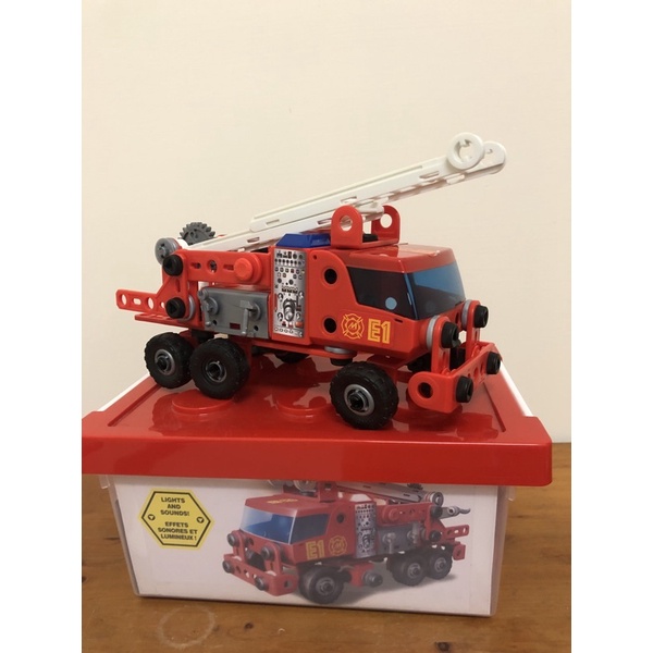 meccano junior救援消防車 聲光組合玩具（可合購霜山樂高收納盒）