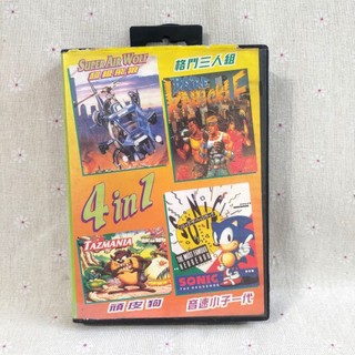 MEGA DRIVE 2 SEGA MD 音速小子 頑皮狗 格鬥三人組 超級飛狼 紅白機