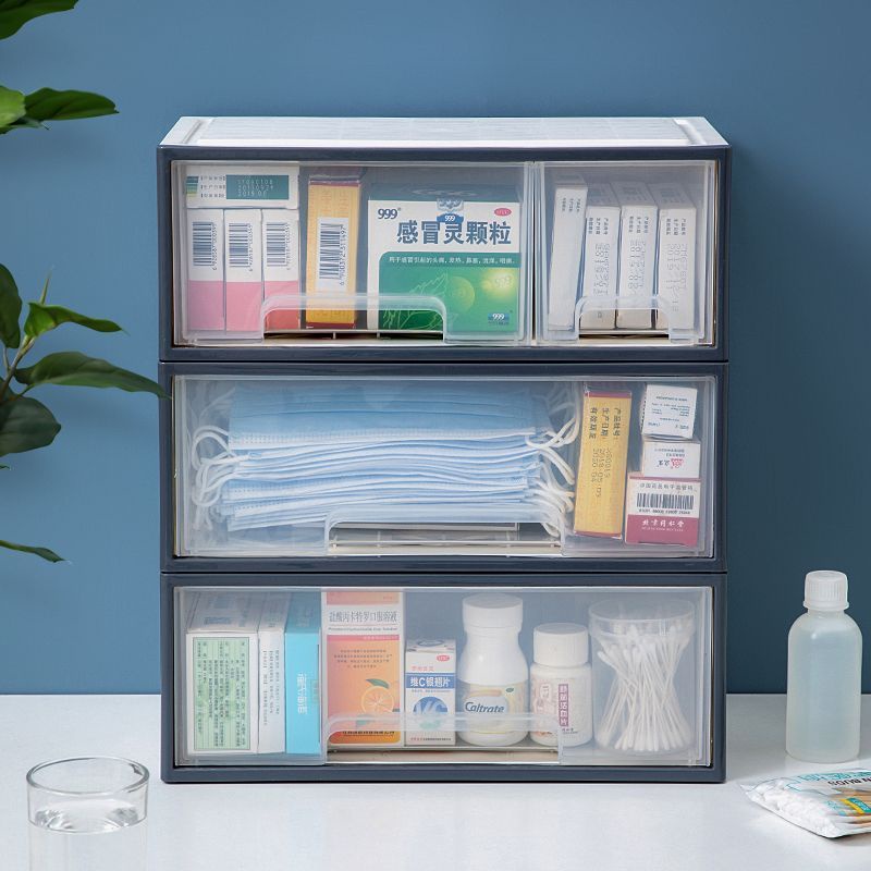 *Nice*醫藥箱家用大容量透明多層家庭常備藥品口罩放藥醫療抽屜式收納盒