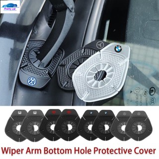 Car 2pcs 汽車擋風玻璃刮水器臂底孔保護蓋矽膠, 可防止碎屑掉入豐田本田寶馬三菱福特起亞現代大眾配件