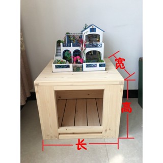 🔥新品/免運 貓別墅 廠傢直銷 實木産房箱子狗窩貓窩幼崽房鬆木寵物狗屋貓屋 四季通用貓籠籠子 豪華貓籠 貓房子 貓捨