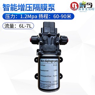 智能型12V 18V 24V 36V 48V 120W智慧隔膜泵增壓洗車噴霧高壓清洗管道壓力泵 噴霧機 增壓馬達 霧化機