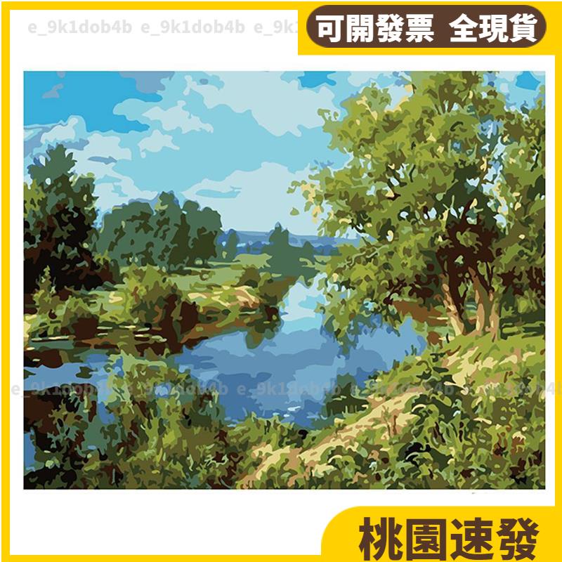 桃園熱賣⚡️『風景系列』數字油畫 富士山的雪 日出 彩繪 DIY油彩畫 40*50cm綳好框 裝飾掛畫143143