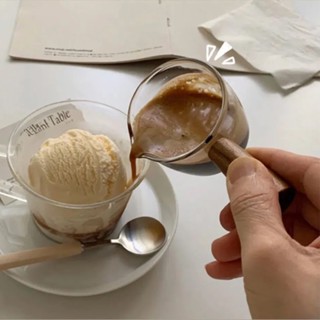 迷你咖啡杯意式濃縮透明小奶壺下午茶玻璃杯子小奶罐木柄奶盅水杯#預購#要開超取請聊聊我