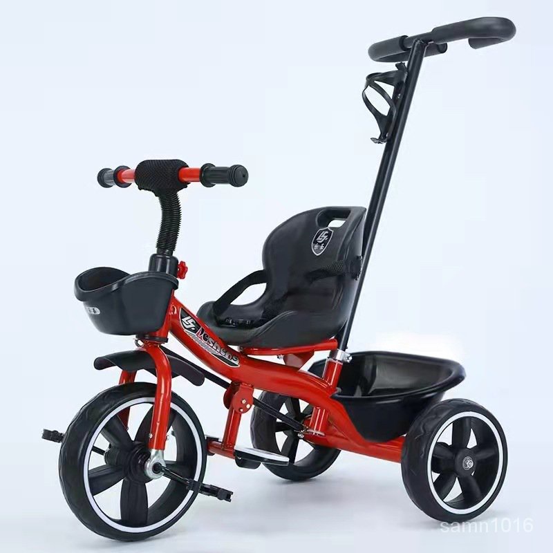 批髮新款兒童三輪車腳踏車推車寶寶三輪兒童小孩子單車嬰兒手推車