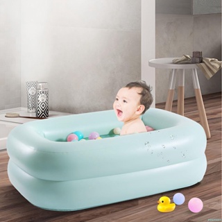 台灣熱賣 充氣式嬰游泳池 家用兒童打氣洗澡盆 室內加厚戲水池
