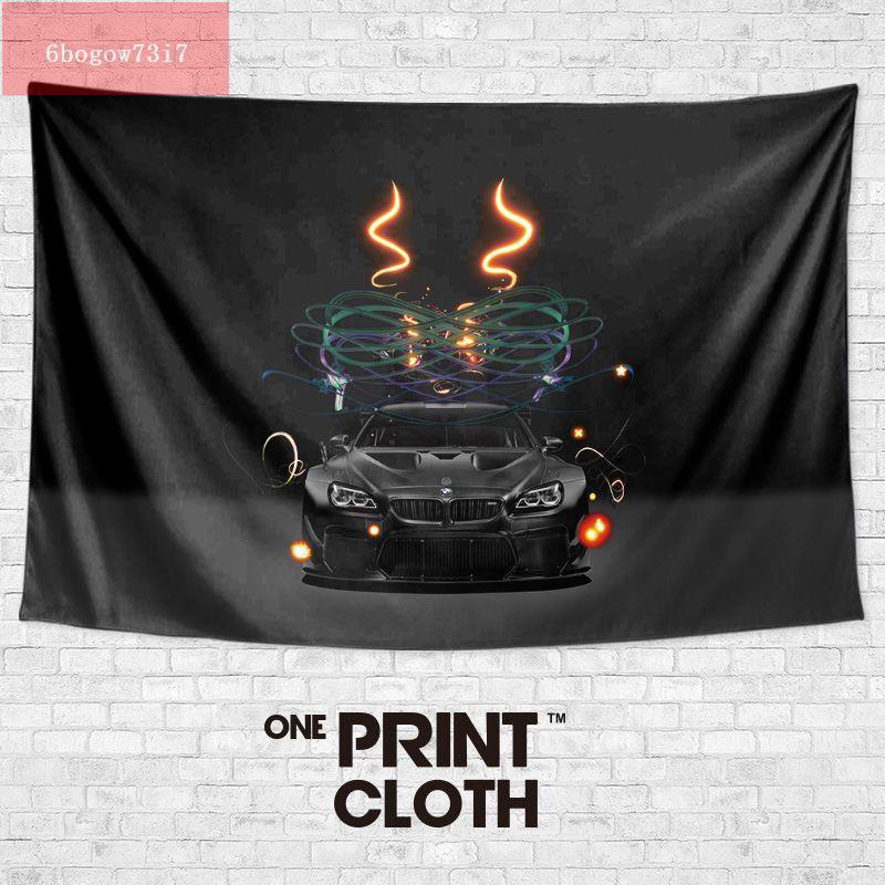 寶馬車隊M6 GT3 GTLM GT勒芒賽車周邊墻布裝飾背景布海報掛布掛毯（bogow印花)