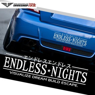 QiFan精選汽車個性車貼ENDLSSNIGHT改裝反光車身劃痕遮擋貼hellaflush貼紙