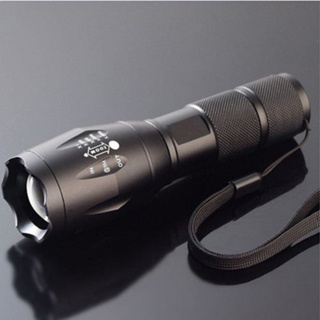 T6 LED Flashlight 5 Modes Zoomable 26650+Charger
