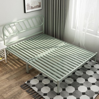 免運 床架 雙人床架 加高床架 午休床 鐵床 折疊床 現代簡約鐵藝床雙人床鐵床1.5米單人1.2m鐵架床1.8加厚加固