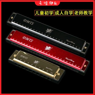 卡哇伊&現+免運 兒童口琴 初學者口琴 兒童玩具 口琴 口風琴 兒童樂器 樂器玩具24孔單復音C調口琴初學者自學成人初中