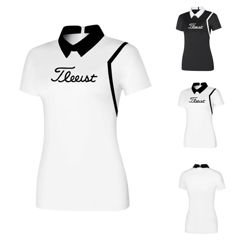 【Titleist】新款高爾夫服裝golf女士透氣上衣速乾T恤POLO衫戶外緊身短袖