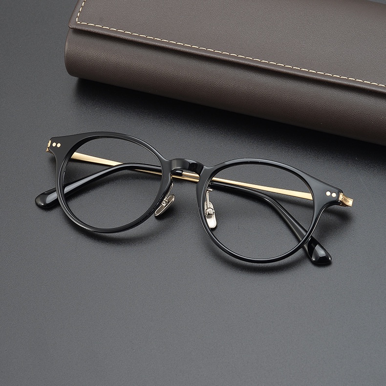 👍日本代購👍眼鏡架鏡框鈦鏡框眼鏡近視眼鏡男可配度數圓框板材眼鏡架