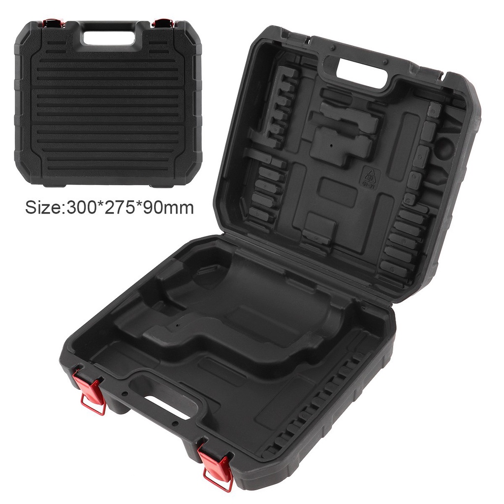 Black PVC Power Tool Suitcase Electric Drill Load Tool Box