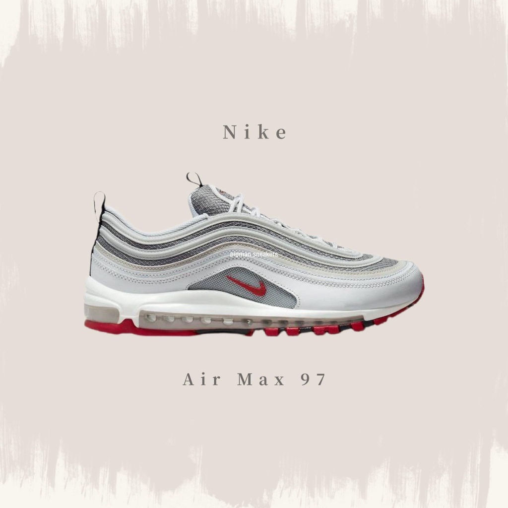 Nike Air Max 97 銀白紅 子彈 氣墊 慢跑鞋 男女款 DM0027-100