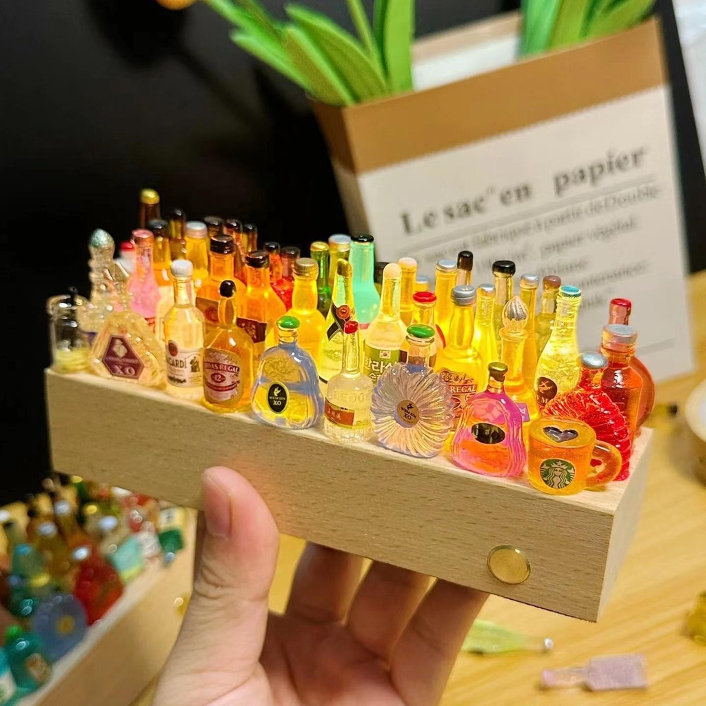 精品推薦 ins推薦情人節diy小夜燈 迷你創意冰塊 食玩酒瓶 氛圍髮光 生日禮物 七夕送男女朋友禮物
