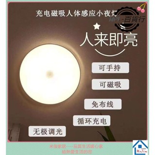 MPL免運✨2個 led小夜燈 智慧人體感應小夜燈 8顆燈珠 USB 磁吸 充電燈 衣櫃 儲物櫃 臥室燈 過道燈 全自動