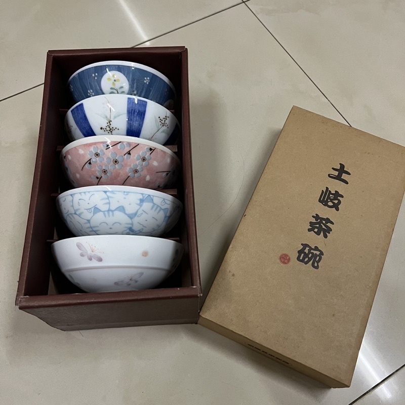 全新土岐茶碗-日本茶碗 一組五入 日式碗