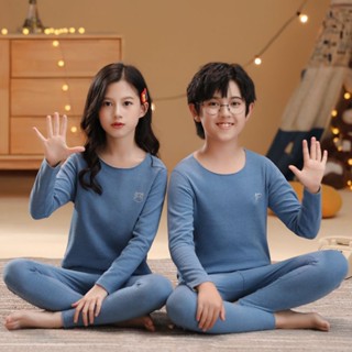Toz💕兒童居家服 男女童睡衣 睡衣套裝 兒童睡衣 男童德絨自發熱加絨加厚無痕秋衣秋褲 兒童保暖內衣套裝 中大童