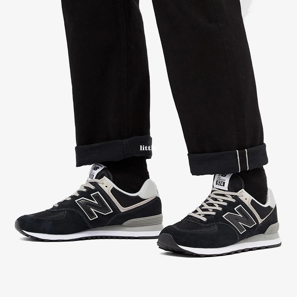 New Balance 574 元祖黑 潮流百搭 麂皮 復古休閒慢跑鞋ML574EGK男鞋