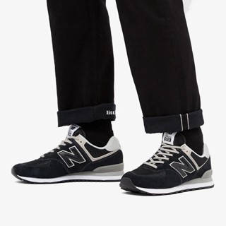 New Balance 574 元祖黑 潮流百搭 麂皮 復古休閒慢跑鞋ML574EGK男鞋