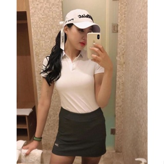 【Titleist】高爾夫球服裝女夏季翻領polo衫DX0885