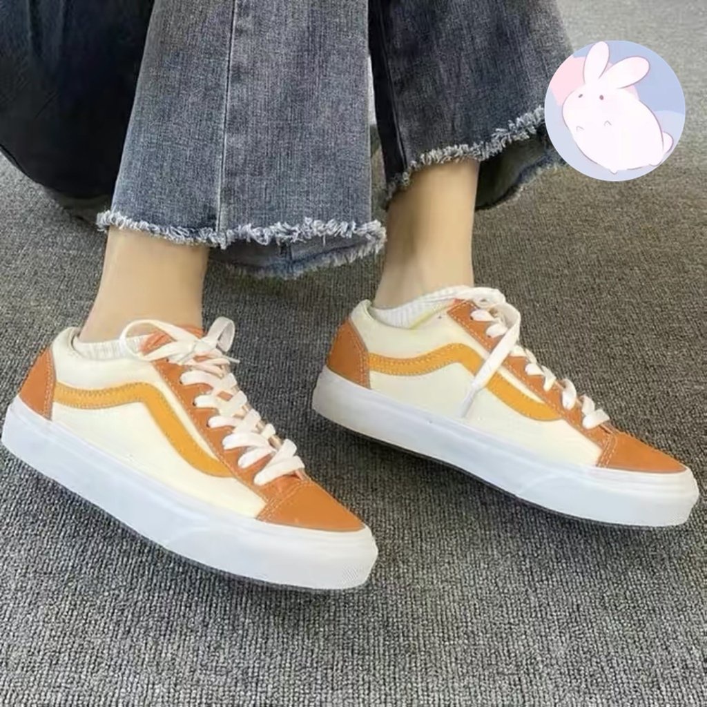 VANS STYLE 36 橘子汽水 橙白拼接 低筒 帆布鞋 男女同款 VN0A3DZ3VXY