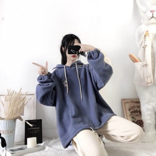GALA衣櫥 ins連帽衛衣女加絨加厚學生鼕季韓版寬鬆拚接外套bf上衣閨蜜裝潮