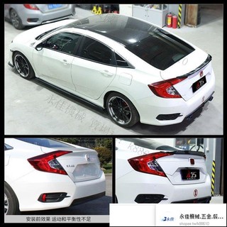 永佳商城/台灣現貨！宅配免運! 緻愛傢【汽車尾翼】 新品適用於16-20十代思域改裝尾翼YoFer尾翼鴨尾翼免打孔定風壓
