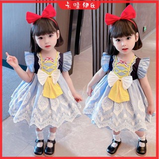 卡哇伊&現+免運 兒童洋裝 女童洋裝 兒童禮服 花童裙裝 韓版洛麗塔迪士尼女童夏小童芭比公主裙子兒童洋裝寶寶白雪公主連衣