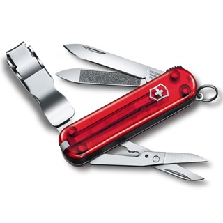 VICTORINOX 瑞士維氏迷你8用指甲剪瑞士刀-透明紅 (0.6463)