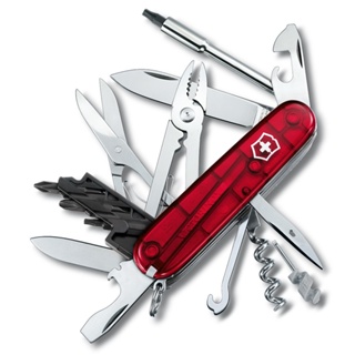 VICTORINOX 瑞士維氏34用網際工具萬用型瑞士刀-透明紅 17725.T