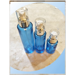 30ml 50ml 100ml 藍色玻璃噴瓶及壓瓶 瓶瓶罐罐 玻璃容器