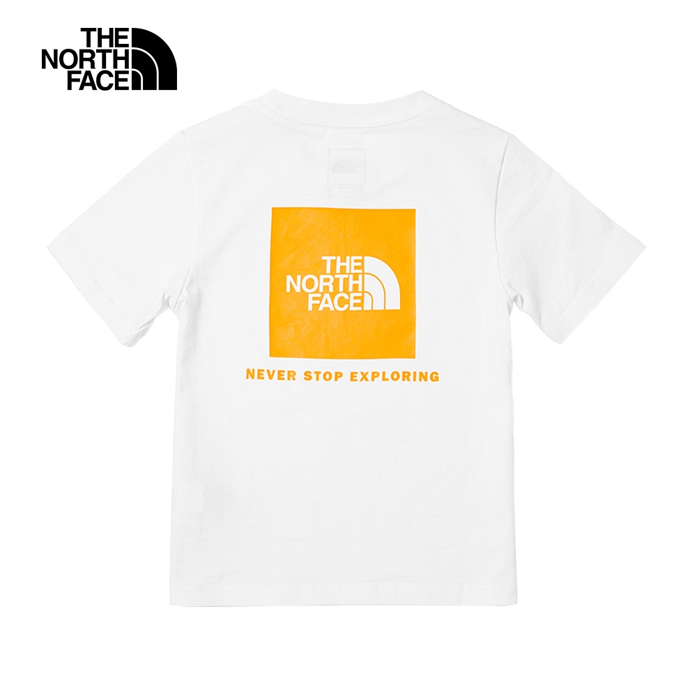 The North Face北面兒童白色背部方形品牌印花短袖T恤｜81NDFN4