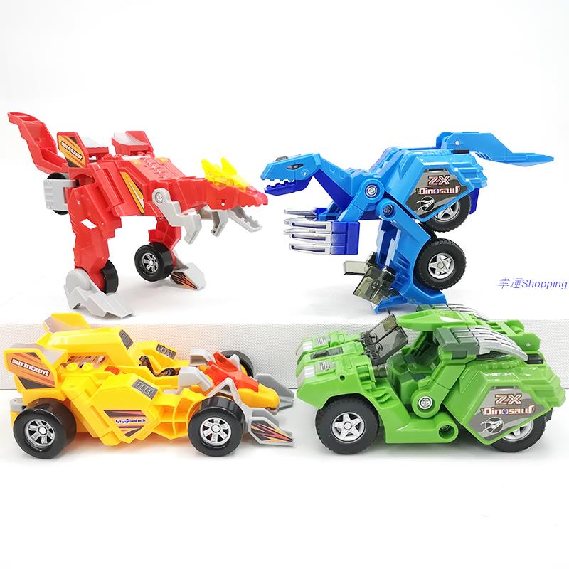 變形金剛 變形機器人 合金版變形金剛 汽車人模型玩具 變形恐龍機器人汽車聲光音樂霸王龍金剛模型男孩益智玩具兒童戰車兒童玩