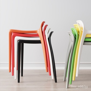 塑料凳子椅子 餐廳成人餐椅 餐桌高凳 客廳方凳北歐馬凳塑膠